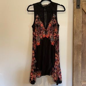Free people, size M intimates, high neck with button clasp around neck, lace